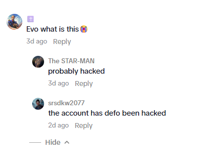 EvoSquareYT's tweet photo. my efforts to have this fake Evo TikTok acc taken down so far have mixed results lol

they are no longer stealing my content, but they still have my name and logo while uploading police bodycam footage.... 

Anyway just to repeat: 
IT'S NOT ME. 
NOT HACKED. 
IT WAS *NEVER* ME. https://t.co/va8AnpH4RP