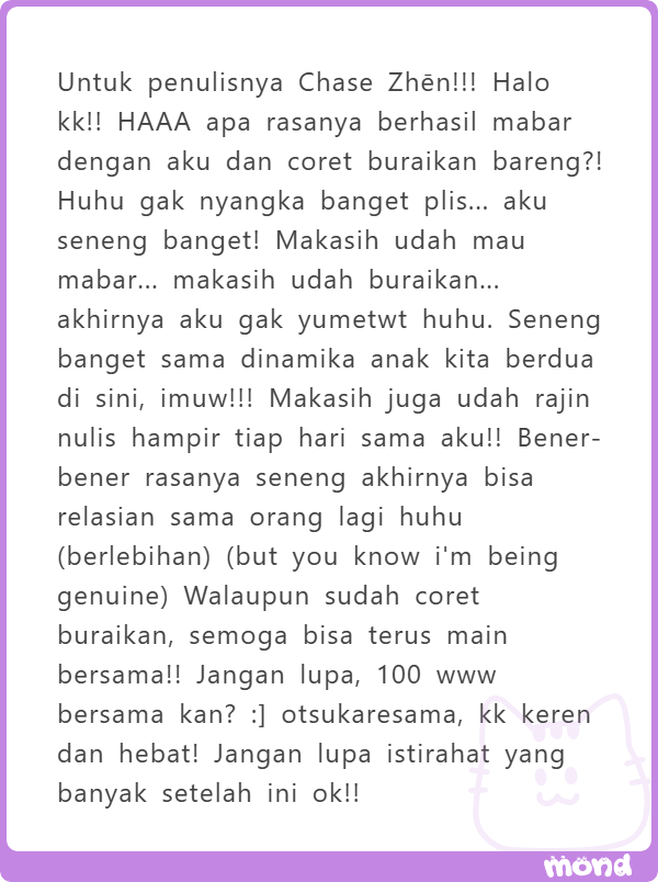 LeGerantMarius's tweet photo. teruntuk CHASE ZHEN ada closure sepertinya...dan buat penulisnya juga!

lalu ada untuk kakak AWEN thanks udah masak-masakan

lalu MATTHIAS stop galau!!! https://t.co/6A67k6vP6O