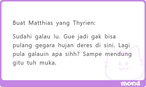 LeGerantMarius's tweet photo. teruntuk CHASE ZHEN ada closure sepertinya...dan buat penulisnya juga!

lalu ada untuk kakak AWEN thanks udah masak-masakan

lalu MATTHIAS stop galau!!! https://t.co/6A67k6vP6O