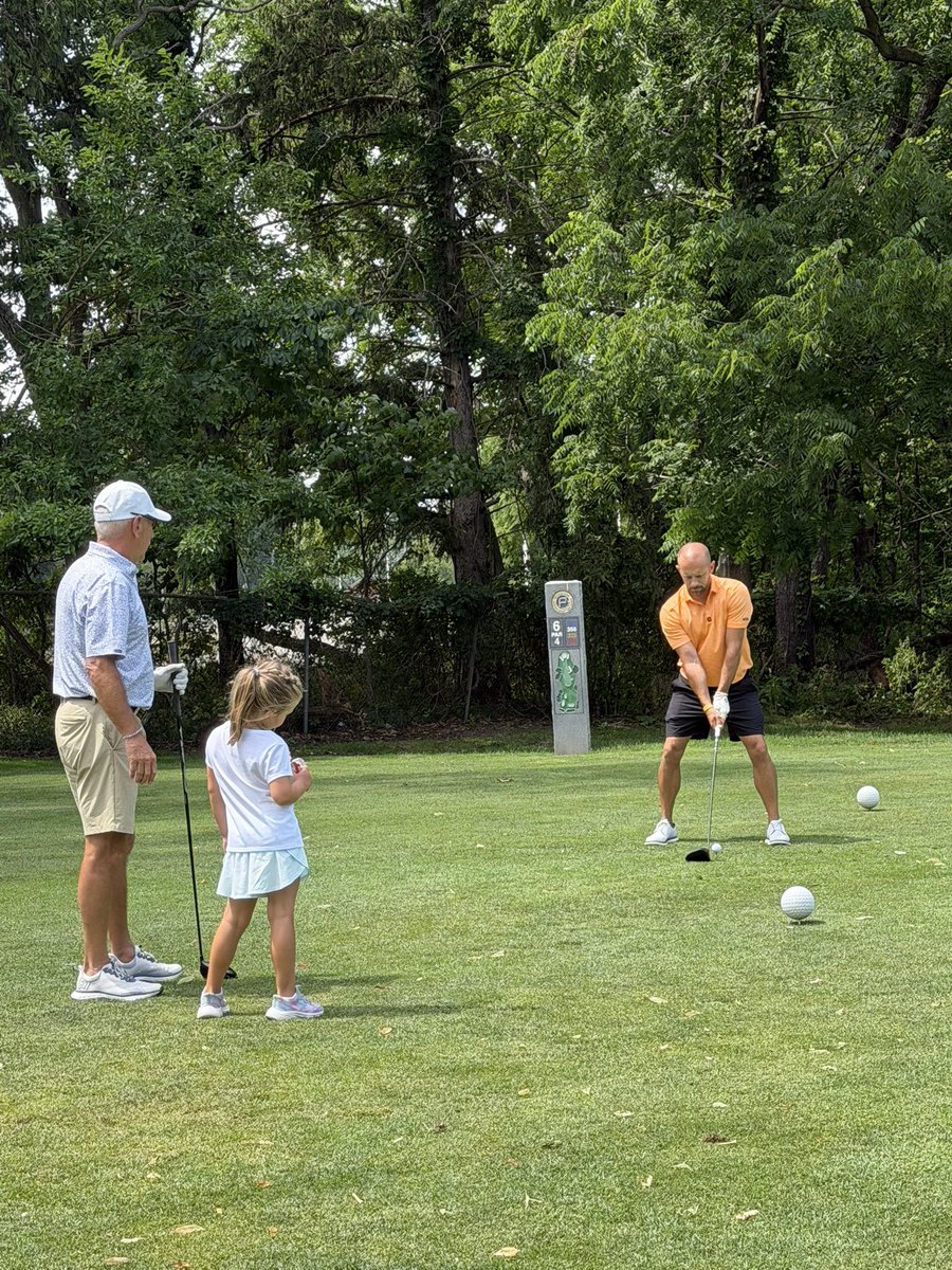 DSabock's tweet photo. Night at the ballpark and Addie’s first 18 hole round of golf!!! (She beat me) https://t.co/F1uqzRsBxf