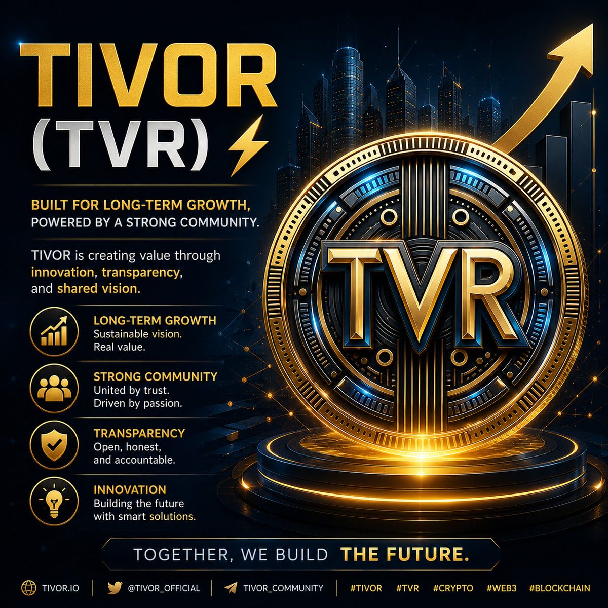 Tivor_TVR's tweet photo. TIVOR (TVR) β‘
Built for long-term growth, powered by a strong community. TIVOR is creating value through innovation, transparency, and shared vision.
#TIVOR #TVR #Crypto #Web3 #Blockchain https://t.co/pMde2Mh9Fh
