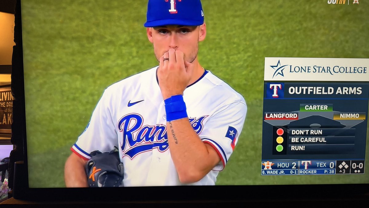 BigDaddyTurnage's tweet photo. @Chandler_Rome Why was Evan Carter wearing an Apple Watch under his wrist tape last night? Ironic that a dude hitting .186 gets two knocks while counting his steps in the outfield! Rangers are stealing the Red Sox playbook...where's Joey Cora? https://t.co/EK2kxmnFp6