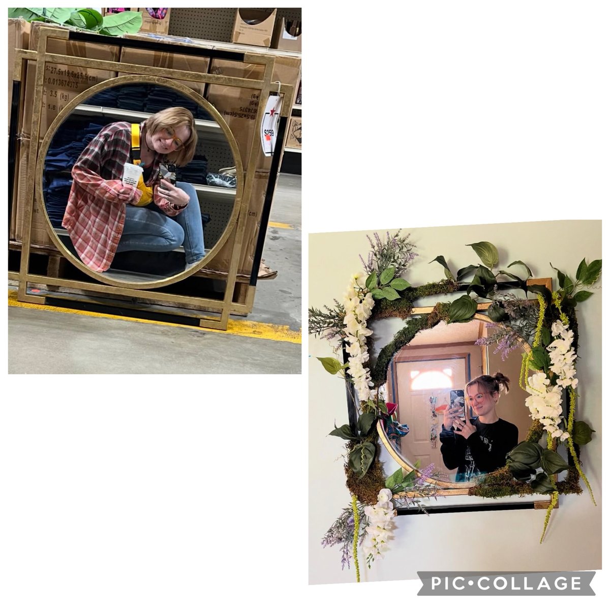 KozysCreations's tweet photo. Before I ever really tried digital art, I had tried and gotten into decorating mirrors. Well this weekend I’ve been working on making lil floral frame fragments to put around our large mirror in the living room. Cant wait to share it! https://t.co/KxaKBwbWD1