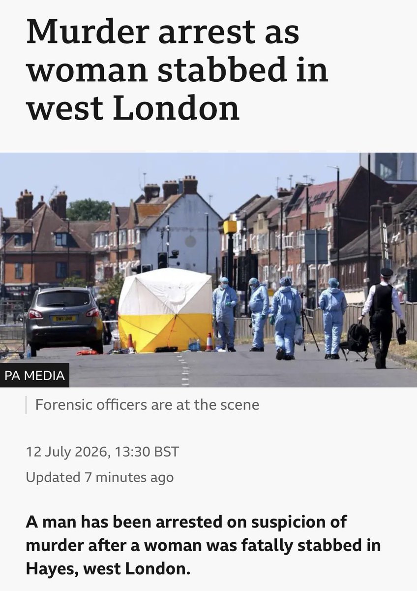 Sir_Shithouse's tweet photo. Notice the description for this murder is ‘a man’. 

While Ann Widdecombe was immediately ‘a white man’. 

That tells us, from our experience of the media, this suspect is not white. https://t.co/k1peOQLYyF