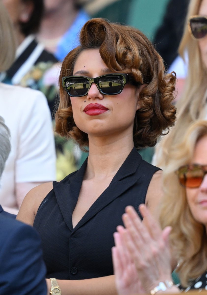 RayeUpdate's tweet photo. 📸 Raye attends day 14 of the 2026 Wimbledon Tennis Championships. https://t.co/P2Sd97XYKz