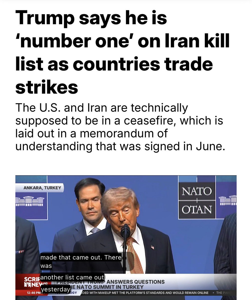 LXI483's tweet photo. Only Trump could announce he’s number one on an assassination list and treat it like he won a prize🏆 https://t.co/ipFKGdUond