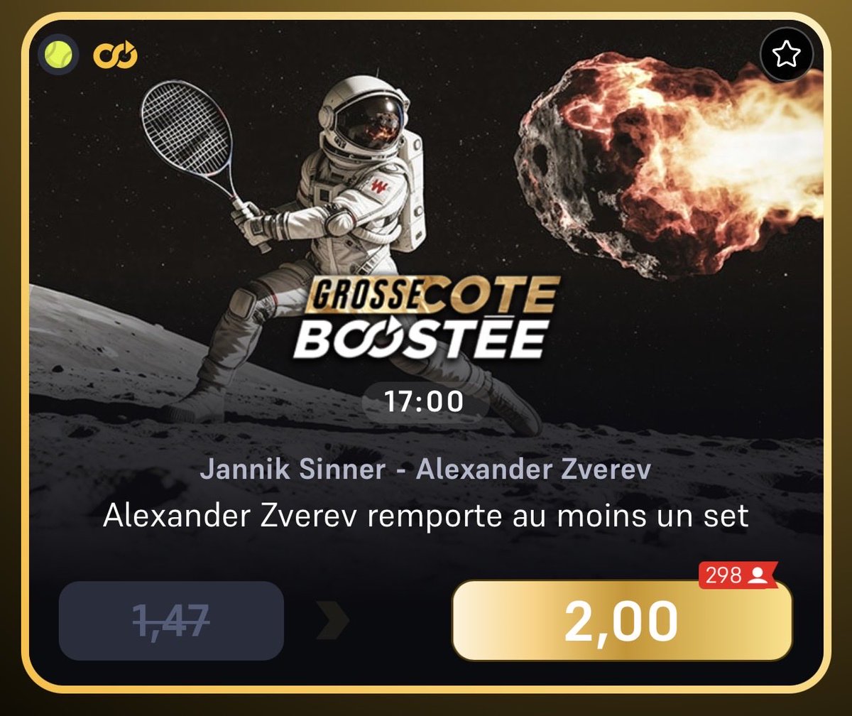 JournalDuBet's tweet photo. ⚫️ BOOST W / 🎾

🏆 Wimbledon 

🏟️ Sinner - Zverev

➡️ Bilan 2026 / 115 BOOSTS/ +687.50€

(* Hors boost du jour)

📈 *𝑷𝒐𝒕𝒆𝒏𝒕𝒊𝒆𝒍 𝑺𝑼𝑹𝑬𝑩𝑬𝑻

#TeamParieur https://t.co/rG3OfDav7T