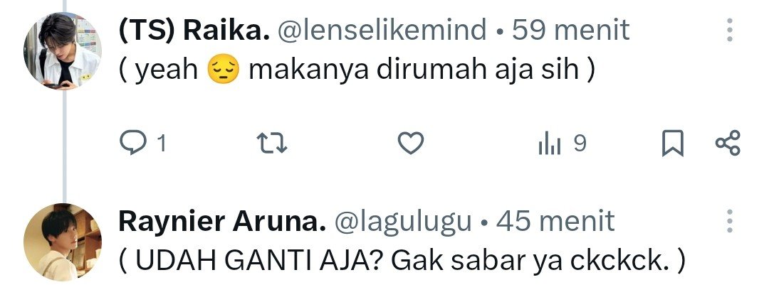 lagulugu's tweet photo. ( Ini atas bawah samaan muka, kek se-owner ngobrol sendiri. Kocaaak. ) https://t.co/xzJJqccAxf