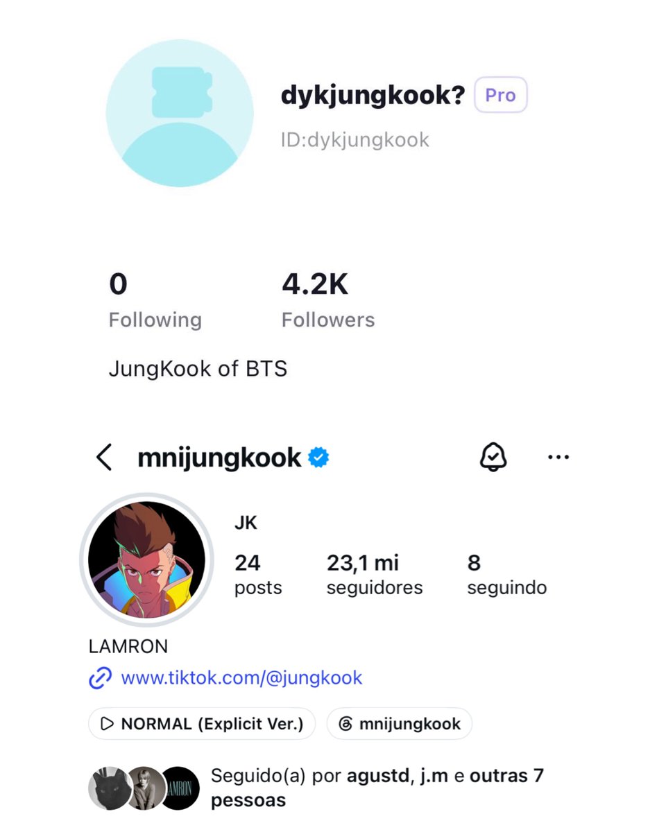 cupofjung's tweet photo. capcut: do you know jungkook?
instagram: my name is jungkook. 

KKKKKKKKKKKKK a criatividade do meu gen z https://t.co/uihgFYaHn6