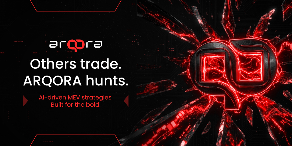 arqora_ai's tweet photo. Others trade. ARQORA hunts.

Powered by AI-native infrastructure, ARQORA continuously detects on-chain opportunities, optimizes execution paths, and executes with precision where every second counts.

The future belongs to intelligent execution.

Read more 👇
https://t.co/ThnW8bZuQx

#ARQORA #Web3 #AI #MEV