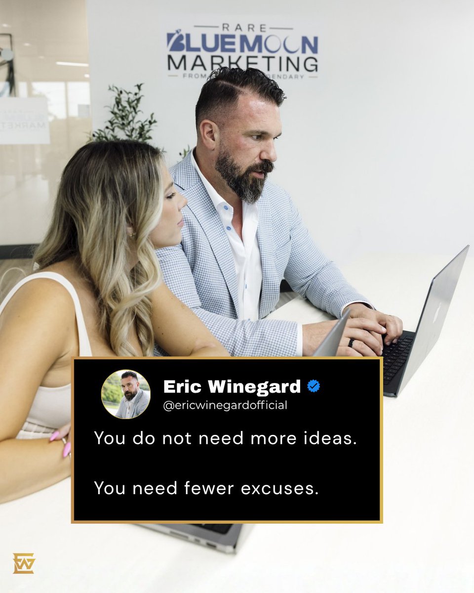 EricWinegard32's tweet photo. Most people already know the next move they need to make.
The problem isn't a lack of options.

It’s the habit of delaying action and looking for another idea to hide behind.

What idea have you been sitting on too long?

#Execution #Mindset #Growth https://t.co/iLPV4ljEkr