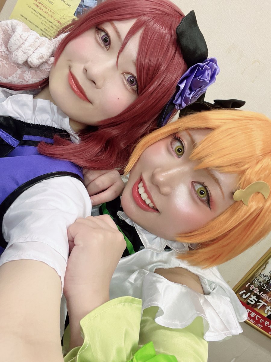 himewak0's tweet photo. 改めて…

#アニウン
#みゅーじかるらぶ でした！

いつも主催をやってくれる さあや に特大の愛を💋

自撮りないのでツーショ🐱
今回本番も練習も休憩も1番絡んでいた。

な？👁️👁️ https://t.co/vcJUDAS7Hp