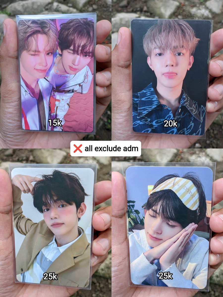 realiece's tweet photo. wts want to sell

aab pc sung hanbin zhanghao zerobaseone
✓ harga di gambar exc adm
✓ condi dm aku yaw
✓ keep event prefer with dp
✓ bisa no adm tpi pakai opsi tf dulu (split)

🏷️ wts photocard zb1 yujin ready ina unit bobo https://t.co/wwL4osYTo4