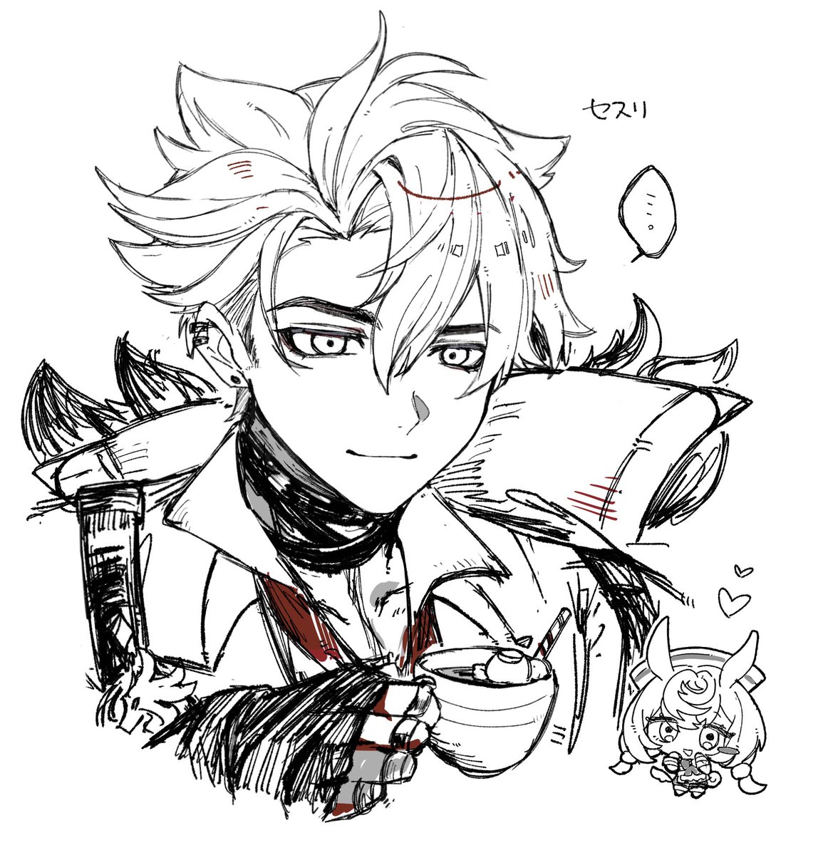 hatti__8's tweet photo. 男性キャラ練習②   リオセスリ https://t.co/wIPVDhBHss