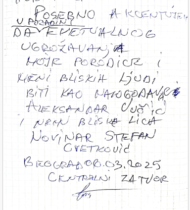 popovic_predrag's tweet photo. Stefan Cvetković je deset puta osuđivan zbog svog novinarskog rada. Poslednji put, nakon što je pritvoren, u martu 2025, osuđen je na zatvorsku kaznu jer je objavio izjavu žene koja je prijavila nasilje nad detetom.
Policajci, tužioci i sudije su, u interesu SNS, obavili posao. https://t.co/QZydr9k8Ja