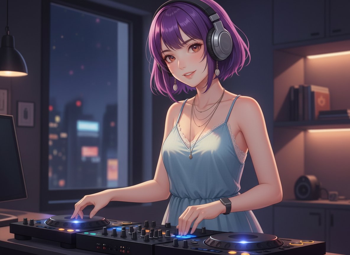 DJ_SERIKA_SOARA's tweet photo. 🌙✨ 今日も一日おつかれさま。
夜は少しだけスピードを落として、
心地いいHouse Musicと一緒にリラックスしませんか？🎶

DJ SOARA 
⬇️HOUSE MUSIC Original Track
https://t.co/n5AHFLAjzm

#AIイラスト #AI美女 #DJ #NowPlaying #BGM https://t.co/ezZjWOaZnj