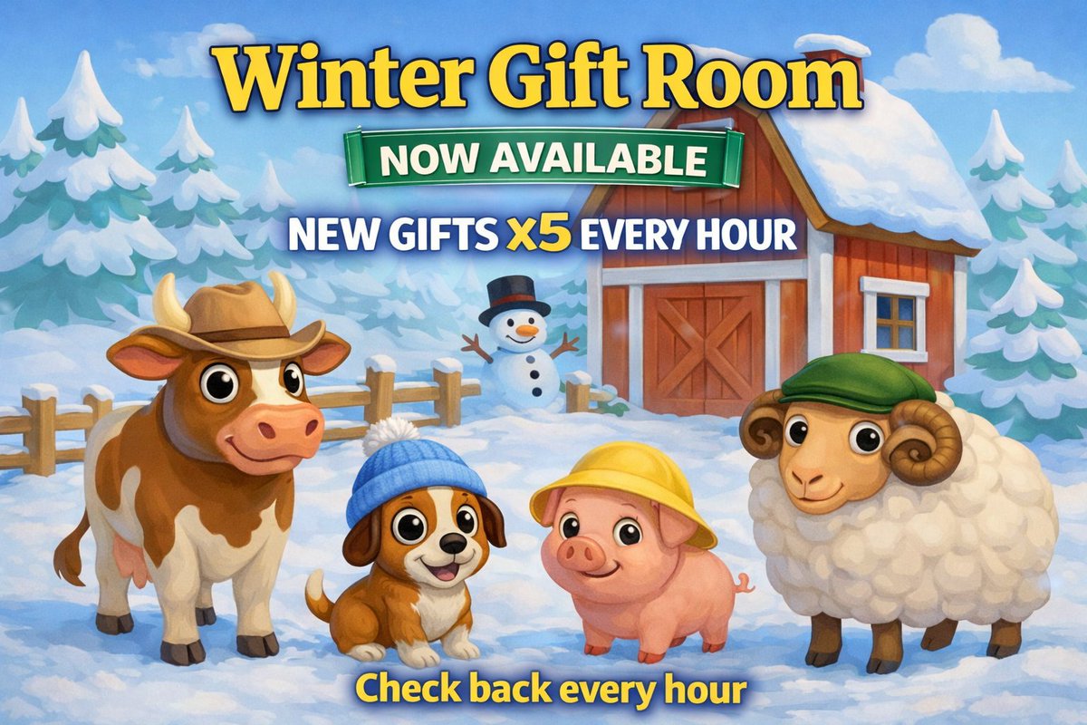 FarmVille2_Z's tweet photo. WINTER ROOM ACCESS - GIFTS X5 - EVERY HOUR :
https://t.co/dcmtNnK22H

🌀 Perip gifts are live! (07/12)
👉 https://t.co/0kDofjeeve https://t.co/QB7ShFPoia