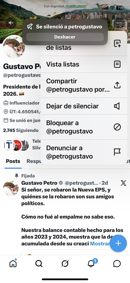 cpjimenezr's tweet photo. @SoyYonna #silenciemosapetro https://t.co/alvPl4eFUb