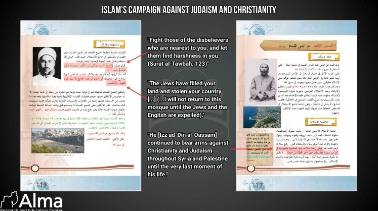 ariel_oseran's tweet photo. Research by @Israel_Alma_org, examining 65 textbooks &amp; workbooks used by HTS-affiliated kindergartens and primary schools now integrated into Syria's official education system, has found consistent messages glorifying jihad, armed struggle and anti-Israeli indoctrination. https://t.co/CqqyTjXDQf