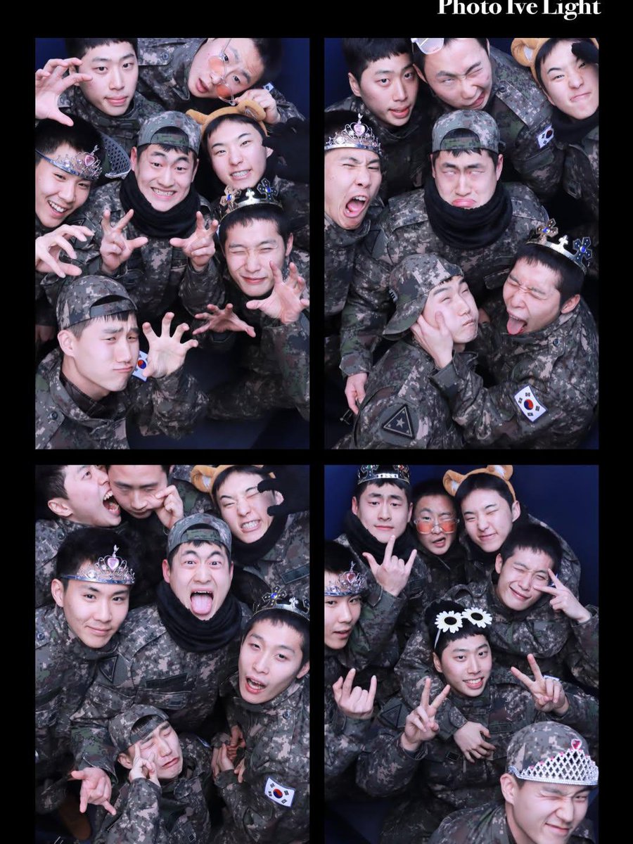 semangkukuji's tweet photo. soonhoon with their military friends https://t.co/SJ46tAcrn7