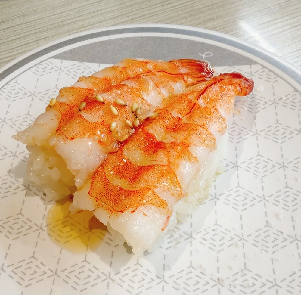ichigoneko888's tweet photo. 最近できた近所のはま寿司。
お気にり入のメニュー
｢えび塩ごま油🍣ᩚ｣

旨辛ネギ乗っけて食うとうめぇから試してみろ🫵ﾋﾞｼｯ！

#はま寿司 https://t.co/WqHVQNShxu