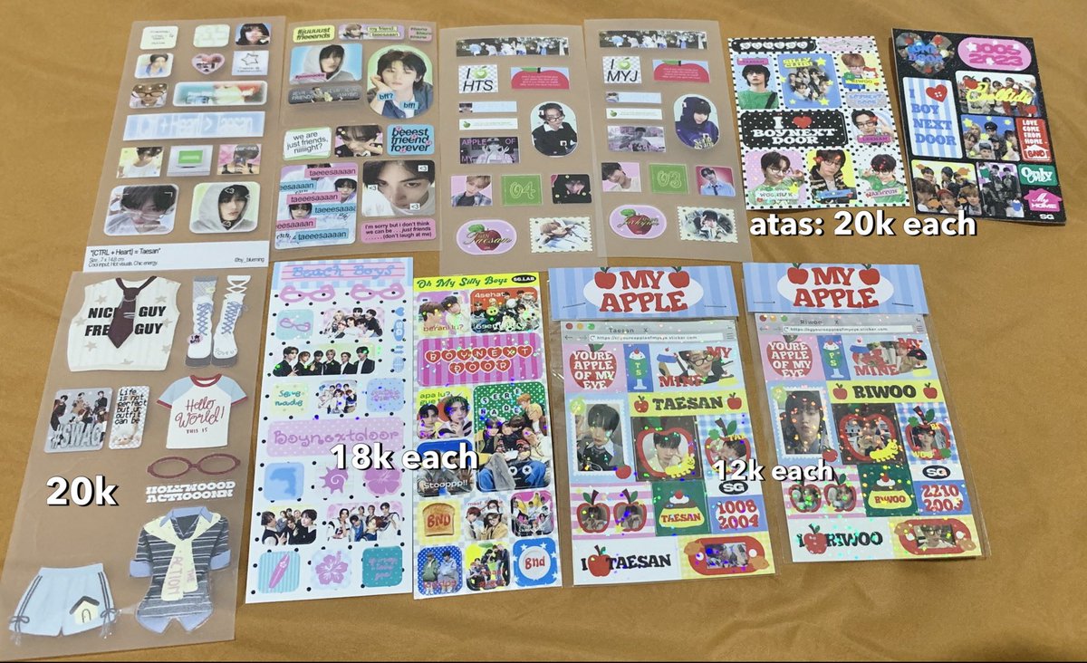 05122OOO's tweet photo. #1dsell wts sticker bnd (mostly taesan &amp; group)

— strictly min take 3pcs!!

• take all 320k

BOGOR https://t.co/0AZMRieIO5