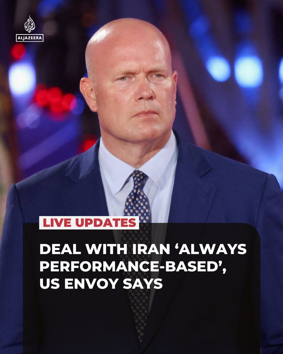 AJEnglish's tweet photo. Washington’s Ambassador to NATO Matthew Whitaker says the Iran-US interim deal was “always performance-based” with one of the conditions being Tehran “cannot terrorise vessels” in the Strait of Hormuz.

🔴LIVE updates: https://t.co/2gbfKRbXWz https://t.co/MWe7TXsK39