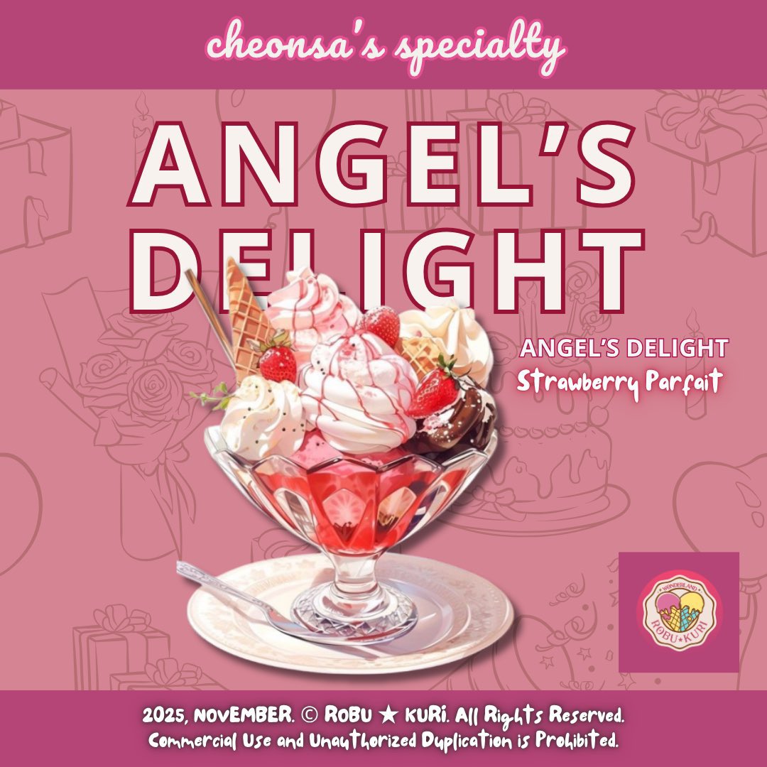 ROBU_KURI's tweet photo. 〖 ROBU ✭ KURI 〗
—————————
⭐️ : Ms. Cheonsa
🍨 : @aimerionz
🍦 Specialty: Angel’s Delight
「 OFFICIAL ID CARD:
JULY 2026 」
—————————
#ROBUKURI ⭐️ #CHEONSA
#ROBUKURI_CREW https://t.co/Yb9Bv4bXP2