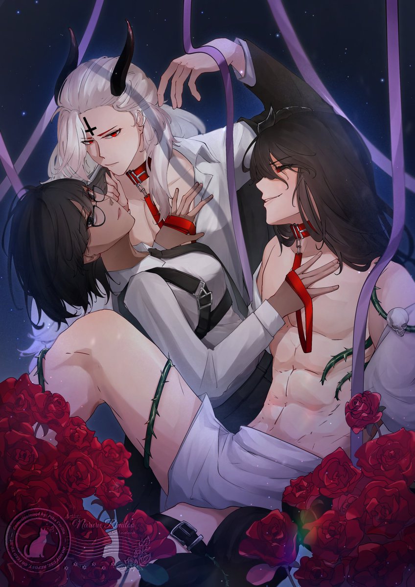 Pika_Cecilia's tweet photo. 「 Shared Hearts 」
Love twisted into greed is a beautiful thing.
They would gladly tear each other apart.
Yet the moment she speaks, both fall silent.
Obedient, as if devotion were stitched into their dark souls.
—☆—
#BloodyChain #WHBYume #WHB夢 #yumetwt https://t.co/7YdLxHbAwa