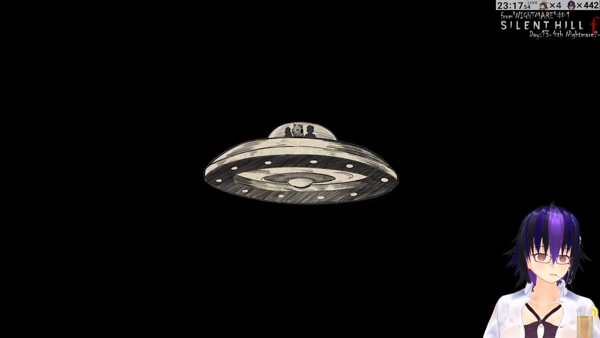 PAyakamitsuki's tweet photo. #Vtuber #LiveLifePerformance #silenthillf
サイレントヒルf4周目となる「UFOエンド」までお付き合いいただきありがとうございました。
今回は噂のアクション難易度「簡単」でやってみましたが、想像以上に雛子が強すぎでしたw
そして、UFOと犬に昭和を混ぜても笑うしかなく、ネタ会話だらけの配信でしたw
残る最後のエンディングに向けて近日中にやっていきたいと思いますのでまたお付き合いいただけたら幸いです。