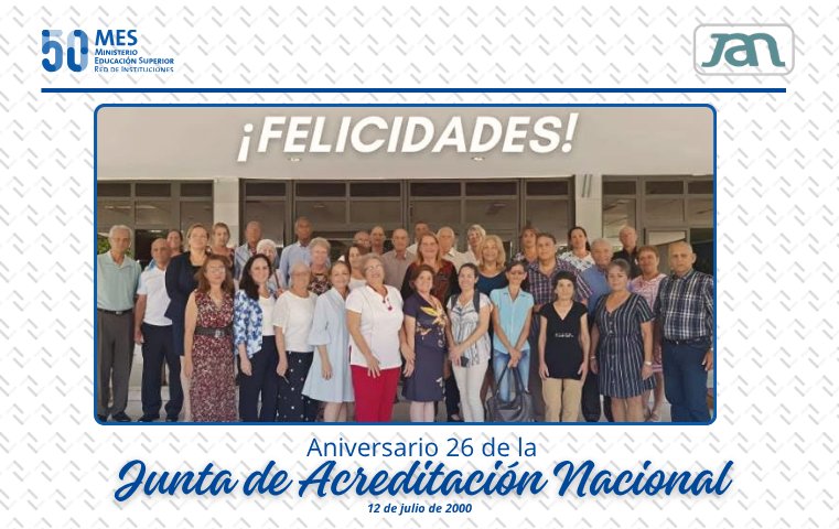 CubaMES's tweet photo. 🎉🏛️ ¡Felicidades a la Junta de Acreditación Nacional!

Desde su creación, el 12 de julio de 2000, la JAN ha acompañado durante más de dos décadas el camino hacia la excelencia de la Educación Superior cubana, promoviendo una cultura de calidad, rigor y mejora continua. https://t.co/ZXlU3YsIL1