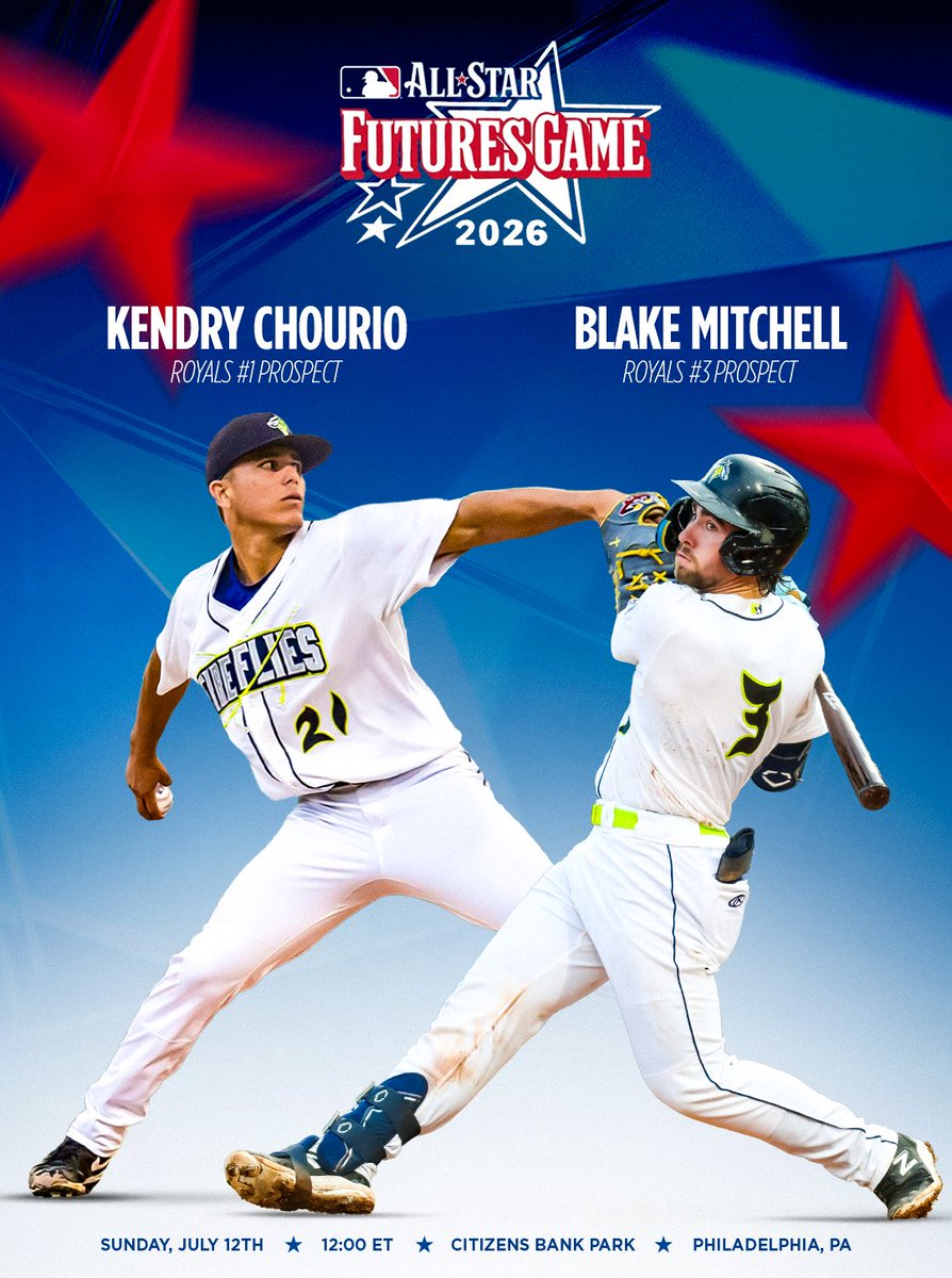 ColaFireflies's tweet photo. Catch Fireflies Alum Kendry Chourio and Blake Mitchell during today's Futures Game in Philadelphia! #LetsGlow

➡️ https://t.co/PLuNW1VLNU https://t.co/3FEQTtwKuI