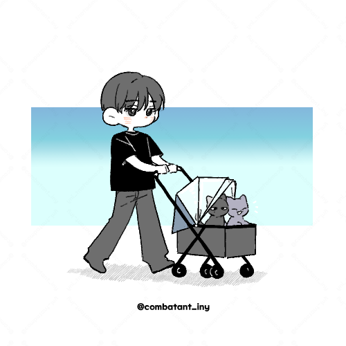 combatant_iny's tweet photo. 산책 담당자가 정해져있다 😌 https://t.co/3T09FttTTu