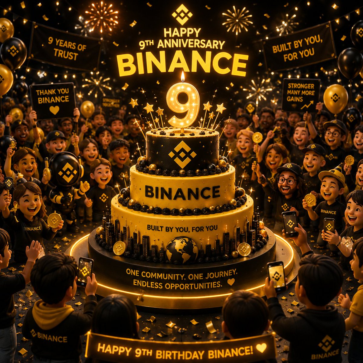 devikapatil456's tweet photo. Happy 9th Anniversary Binance🎂💖 

Always being the soul mate for the reason ✨️💛 @binance https://t.co/Nf3NyWDCau