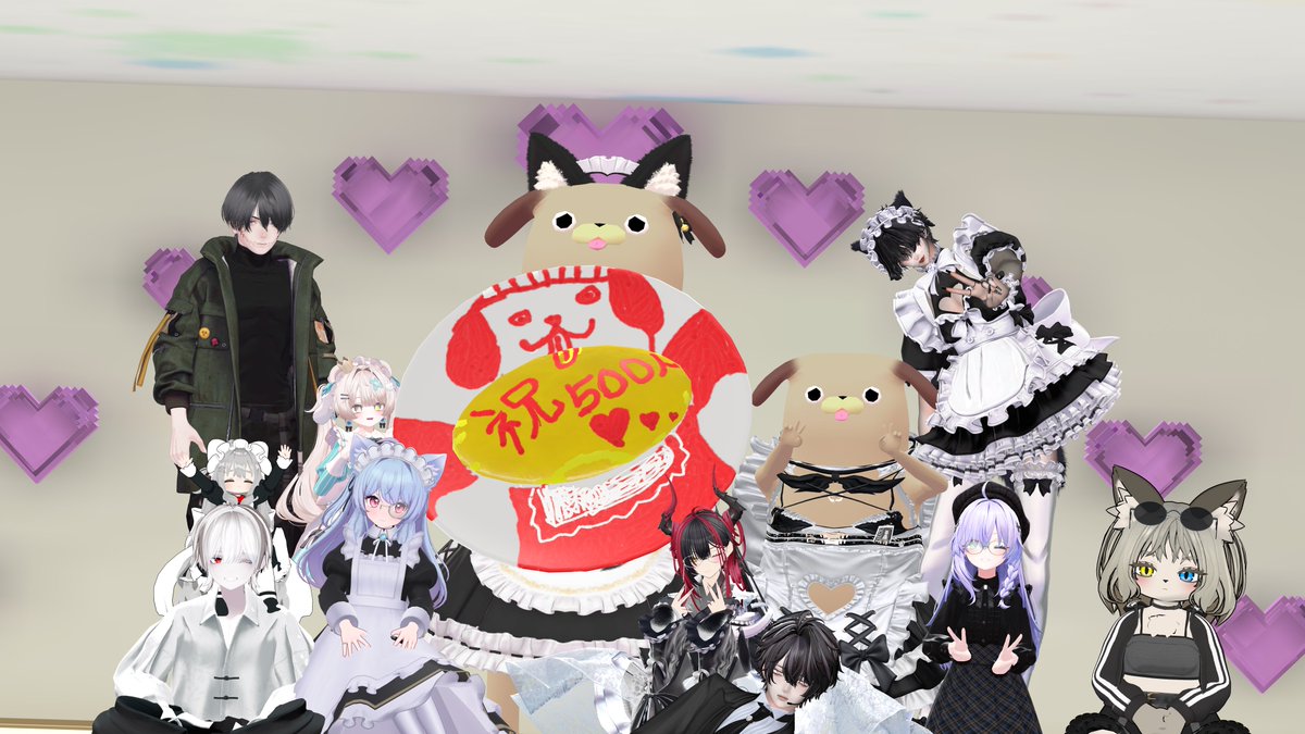 palette2026's tweet photo. 【7月10日 イベント記録📸 】
　
　〜集合写真📸〜

祝グループ人数500人！！！！！！！！

#CafePalette_VRC
#VRC https://t.co/9OjgYPkgsE