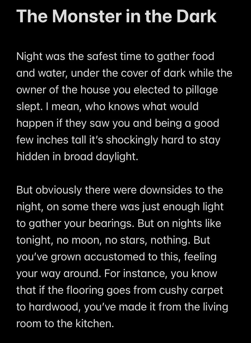 ResidentTiny's tweet photo. Tonight, right before I posted my concept I had this crazy idea… what if I actually did my job and WROTE something. So I turned said concept into a short ‘lil story for y’all.
#sizetwitter https://t.co/PiB1uNAops