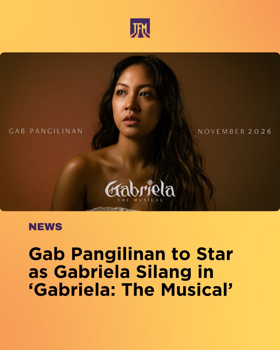 TheaterFansMNL's tweet photo. The original musical by @barefootcollab opens on November 13! #GabrielaSilang #GabrielaTheMusical

Read more: https://t.co/P7pbSepov6 https://t.co/mOpEsi5Syb
