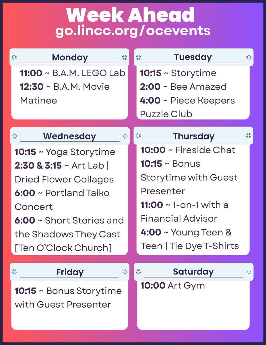ORCityLibrary's tweet photo. There are two special storytimes this week with guest presenters! We are excited to have Portland Taiko back this Wednesday. Also on Wednesday, join us at Ten O'Clock Church in Beavercreek for the popular "Short Stories and the Shadows They Cast." #OregonCity  #LibraryEvents https://t.co/O4BxwmtczT