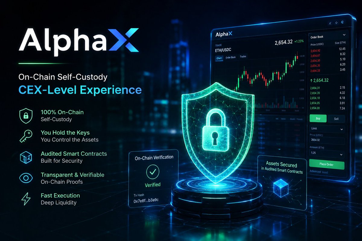 DeepDiveNolan's tweet photo. After everything the crypto industry has been through, one lesson stuck with me:
If I don't control the keys, I don't fully control the assets
That's why platforms like AlphaX caught my attention.Self-custody with a trading experience that still feels smooth is a combination I didn't expect

#AlphaX