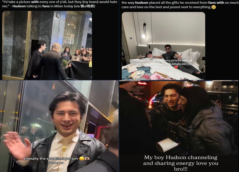 huddyams's tweet photo. This is our Hudson.He always makes time for his fans, showing genuine appreciation for every gift and interaction.Even at busy events,he stays humble, attentive, and respectful to everyone  frm paparazzi to service workers.His kindness and authenticity are what make him special. https://t.co/F2uAgkaRvw