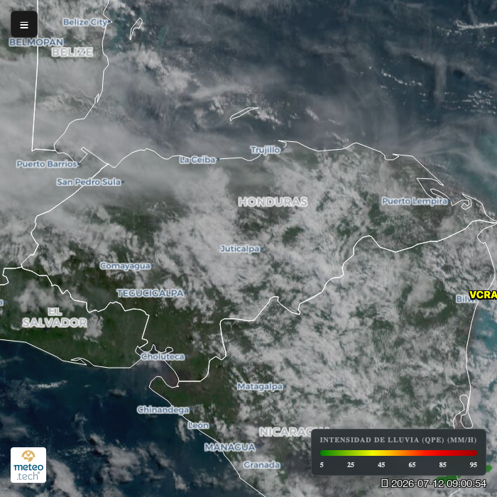 climaya's tweet photo. 🇭🇳 Predominan condiciones secas con probabilidad de lluvias y chubascos débiles aislados en el oriente, centro y occidente del país. El viento del este transporta humedad desde el Mar Caribe.
Atiende los avisos oficiales. Mapas de tiempo real en nuestra web. #ClimaHN https://t.co/EMQsRRhJJb