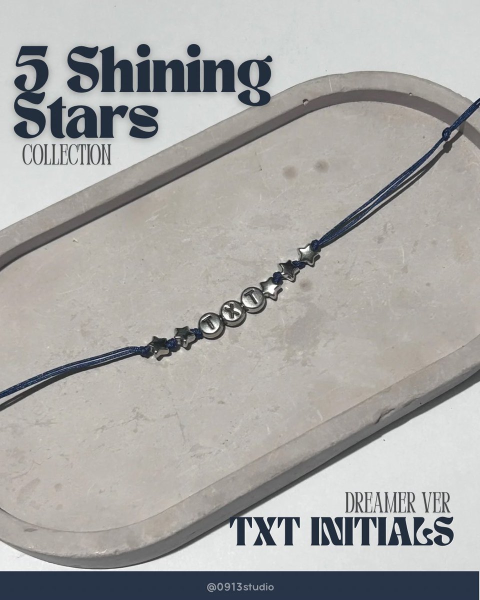 0913studio's tweet photo. Buy your own exclusive TXT initials now! We hope that every time you wear this bracelet, you will be reminded that TXT and MOA are always together, until the endless tomorrow. 

Made it with love, did it for love 🧸💗 @TXT_bighit @TXT_members 
#TXT #TOMORROW_X_TOMORROW https://t.co/Vf8soGKfu8