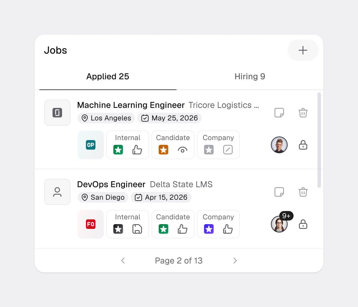 noptar's tweet photo. Recruiters don't waste time hiring; they waste time navigating. Designed at Empower Associates, consolidated applications, stages, ratings, and notes into a single place. Less navigation. Faster decisions.

Full breakdown: https://t.co/293FzGAxPQ

#UXDesign #ProductDesign https://t.co/PFsTOCvswN