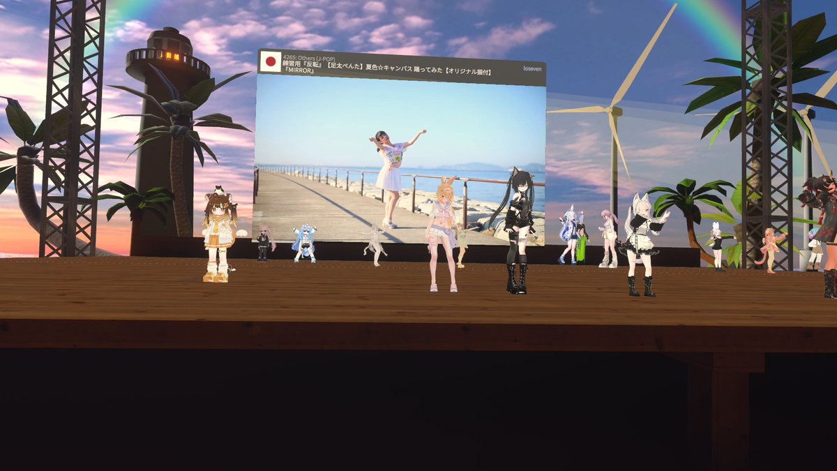 Milk_vrchat's tweet photo. 今日の PyPyDance💃
急いで充電して、PYPYDanceへ
少しだけ踊れたけど楽しかった～

#PyPyDance
#🐏💤 #VRCお休みウォーキング
#Good_night_walking   #🌸 https://t.co/2DjyxPLZkT