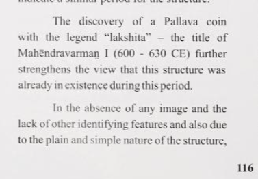 PurvBuddhaMaha's tweet photo. @CCanturu69558 Read the official report: the site dates to the 4th century CE, while the a Subrahmanya temple temple dates to the 6th–7th century CE. There is no mention of any structure from 300 BCE. https://t.co/JidpOxVZ4v