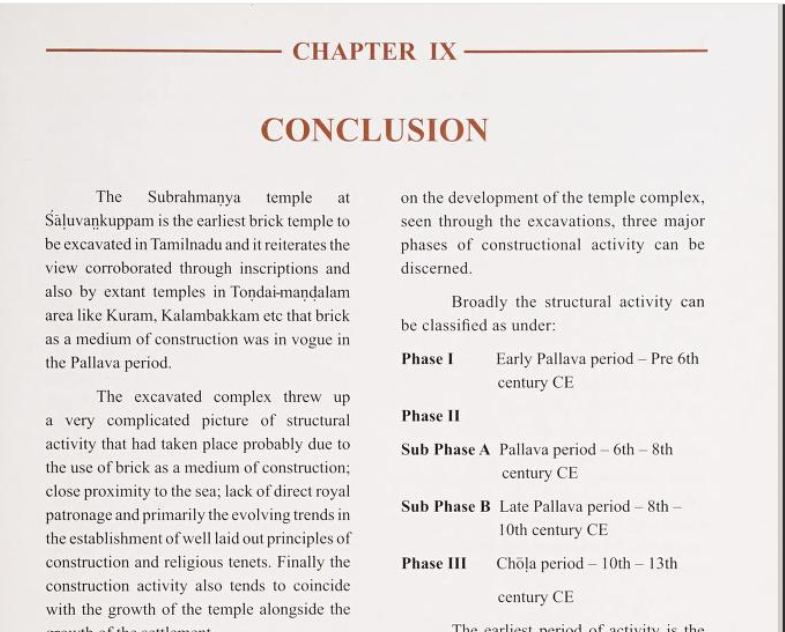 PurvBuddhaMaha's tweet photo. @CCanturu69558 Read the official report: the site dates to the 4th century CE, while the a Subrahmanya temple temple dates to the 6th–7th century CE. There is no mention of any structure from 300 BCE. https://t.co/JidpOxVZ4v