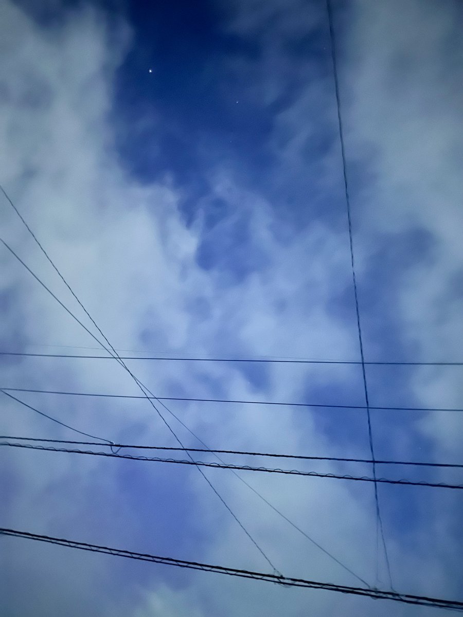 空✨―― #空#夜空#星#電線#線モグ