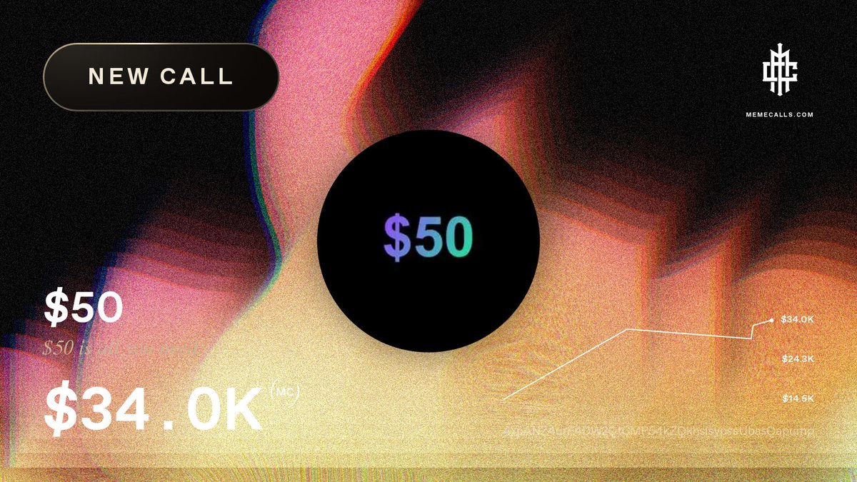 MemeCallsCom's tweet photo. ⚔️ NEW CALL — $$50 ($50 is all you need)

👑 Caller: @Gem_Seeker1 on X — Rank #349 · 300 calls · 30% win rate
💎 https://t.co/qnCG0wlHry

🏛️ Buy $$50 → https://t.co/rX5n3Od4or

CA: 4YpANZ4urF4DW2QtCMP54kZQkhsisypsstJbasQapump

$$50 #$50 #MEMECALLS https://t.co/jV7gn9OKai
