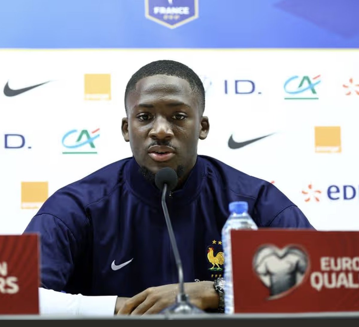 TouchlineX's tweet photo. 🚨🗣️ 𝗡𝗘𝗪: Ibrahima Konaté responds to Lamine Yamal’s comments ahead of France vs Spain!

"He can say whatever he wants. We'll prepare in the best way possible, and at the end of the match, we'll see who it works out for.

Are we afraid of Spain? No, no, no. 

Honestly, we don't pay attention to what's being said. We shouldn't fear anyone. We have to stay humble and not fall into that trap, especially at this stage of the tournament."