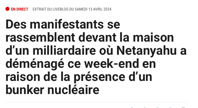 LeDebrouille's tweet photo. Des manifestants se rassemblent devant la maison d’un milliardaire où Netanyahu a déménagé ce week-end en raison de la présence d’un bunker nucléaire https://t.co/MGQcJfSlwI via @timesofisrael https://t.co/f7s9OMVf25